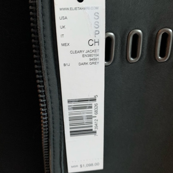 Elie Tahari Lamb Leather Jacket - Picture 5 of 5